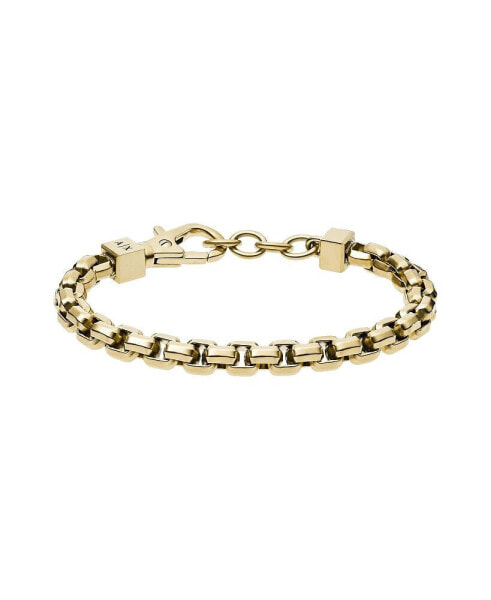 Men's Gold-Tone Stainless Steel Chain Bracelet