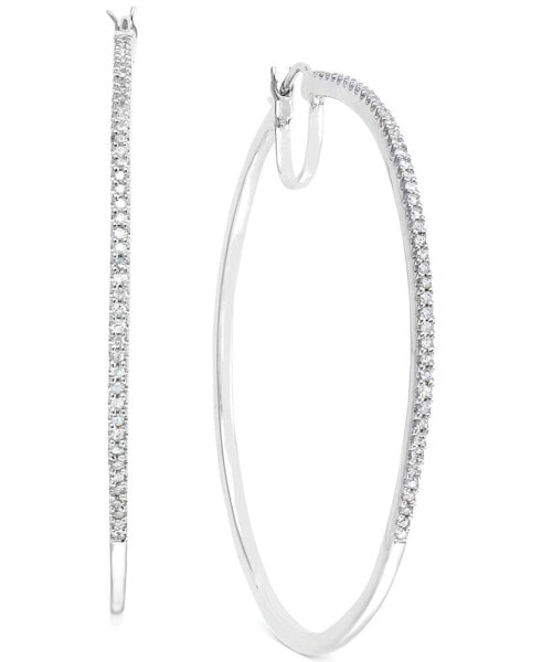 Серьги Macy's Diamond Hoop  Oversized Gold