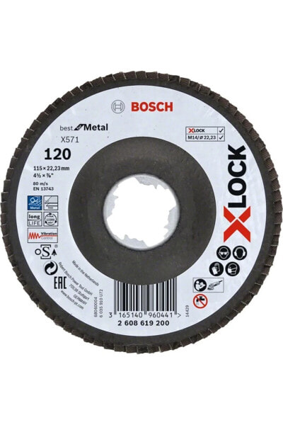 Bosch - X-lock - 115 Mm 120 Kum Best Serisi Metal Flap Disk