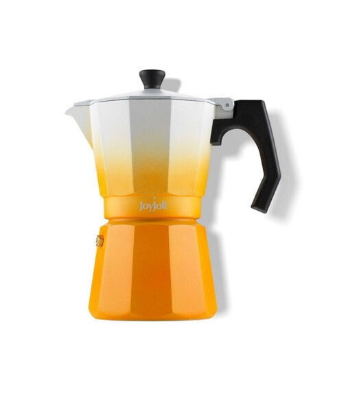 Кофейник JoyJolt итальянский Moka Pot 6 чашек из алюминия для приготовления эспрессо на плите