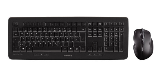 Cherry DW 5100 Wireless Keyboard & Mouse Set - Black - USB (UK) - Full-size (100%) - Wireless - RF Wireless - QWERTY - Black - Mouse included
