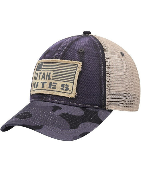 Men's Charcoal Utah Utes OHT Military-Inspired Appreciation United Trucker Snapback Hat