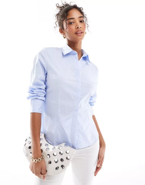 Mango slim shirt in light blue