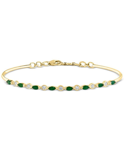 Sapphire (3/4 ct. t.w.) & Diamond (1/5 ct. t.w.) Tennis Bracelet in 14k White Gold (Also in Ruby and Emerald)