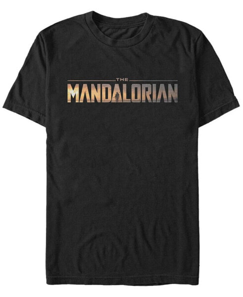 Star Wars The Mandalorian Title Fill Logo Short Sleeve Men's T-shirt