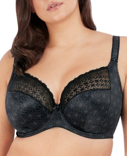 Women's Full Figure Kim Underwire Plunge Stretch Lace Bra EL4340