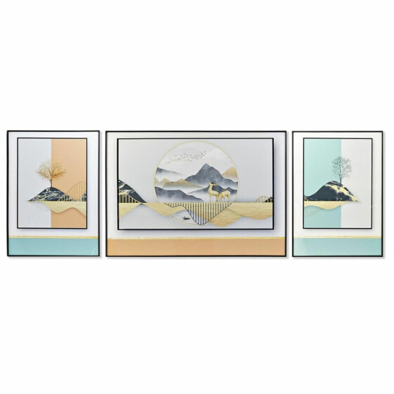 Набор из трех картин DKD Home Decor гора современный (200 x 3 x 70 cm)