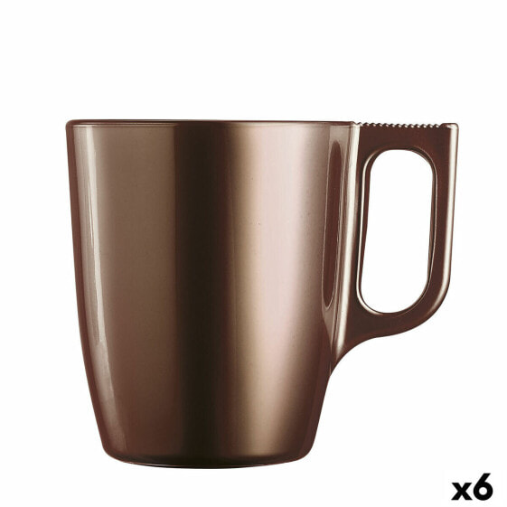 Кружка Mug Luminarc Flashy Коричневый 250 ml Cтекло (6 штук)