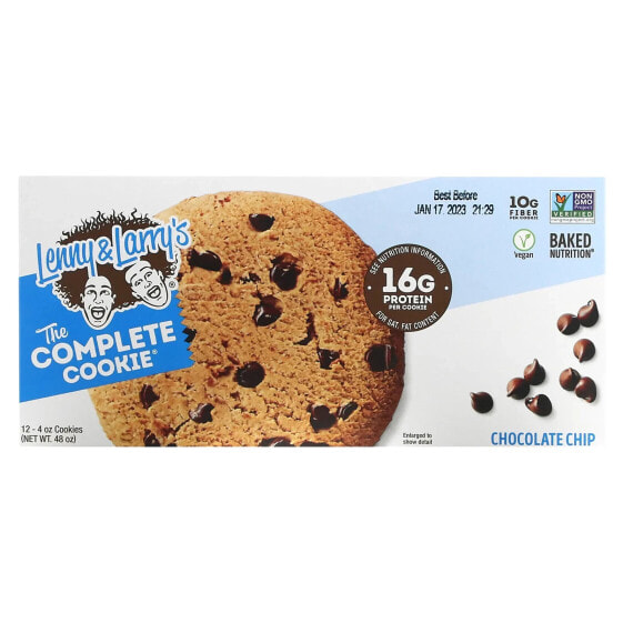 The COMPLETE Cookie, Chocolate Chip, 12 Cookies, 4 oz (113 g) Each