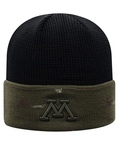 Men's Olive and Black Minnesota Golden Gophers OHT Military-Inspired Appreciation Skully Cuffed Knit Hat