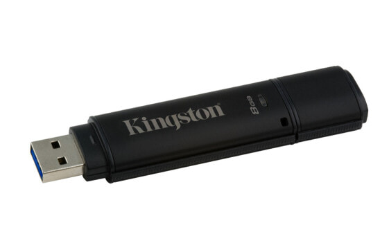 Kingston DataTraveler 4000G2 with Management 8GB - 8 GB - USB Type-A - 3.2 Gen 1 (3.1 Gen 1) - Cap - Password protection - Black