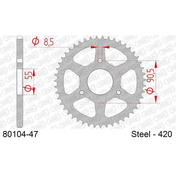 AFAM 80104 rear sprocket