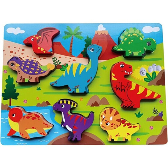 MULTIMARCA Wooden Panel 8 Nestable Dinos