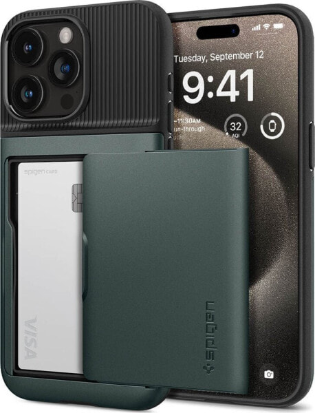 Spigen Slim Armor CS, abyss green - iPhone 15 Pro Max