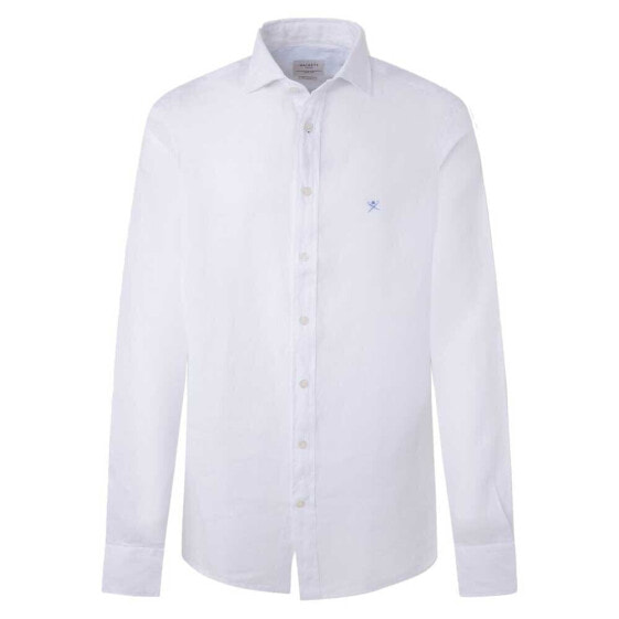 HACKETT Garment Dye Linen long sleeve shirt