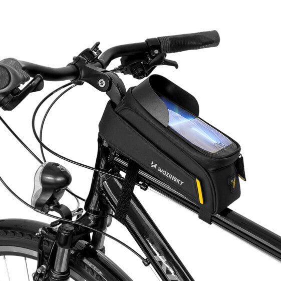 Велосипедная сумка на руль с чехлом для телефона 1 литр черная Wozinsky WBB25BK