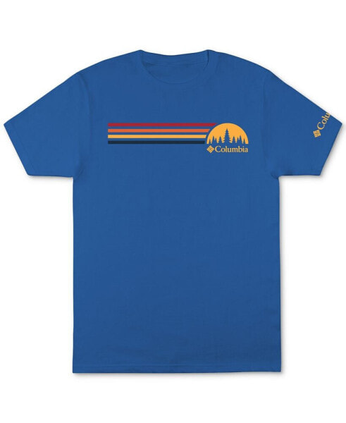 Men's Striped Logo Graphic T-Shirt