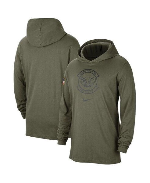 Men's Olive Alabama Crimson Tide Military-Inspired Pack Long Sleeve Hoodie T-shirt