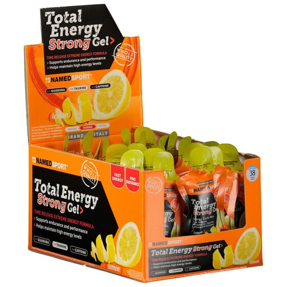 NAMED SPORT Total Energy Strong 40ml 24 Units Lemon Energy Gels Box