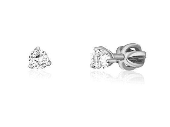 Charming silver stud earrings with zircons SVLE1501XH2BI