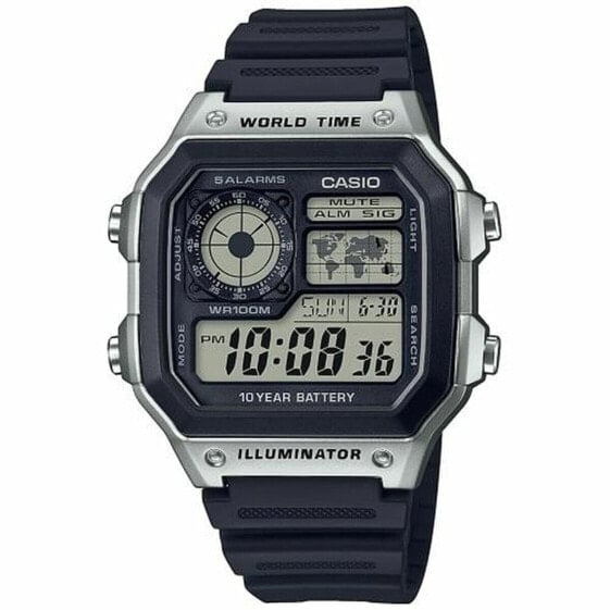 Мужские часы Casio AE-1200WH-1CVEF Чёрный Серый (Ø 40 mm)
