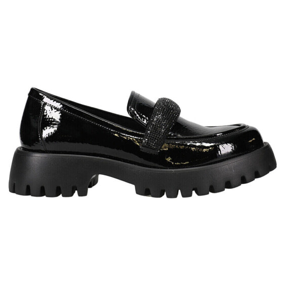 VANELi Zaya Crystal Strap Lug Sole Loafers Womens Black ZAYA312320
