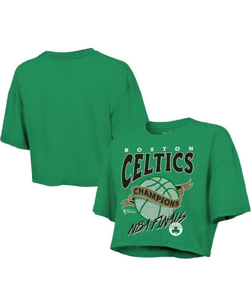 Threads Women's Kelly Green Boston Celtics 2024 NBA Finals Champions Boxy Cropped T-Shirt