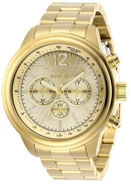 Наручные часы Invicta Men's Aviator аналоговый дисплей японский кварцевый серебристый золотой черный 28898