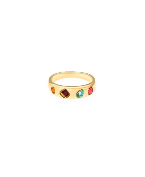 Lively Rainbow 18K Gold Plated Ring