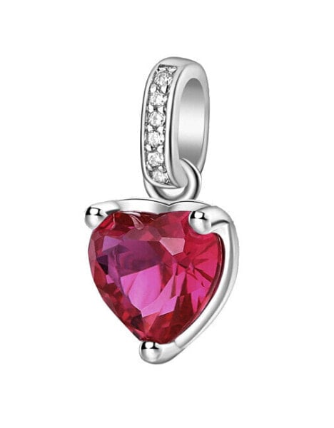 Fancy Passion Ruby Heart Silver Pendant FPR20