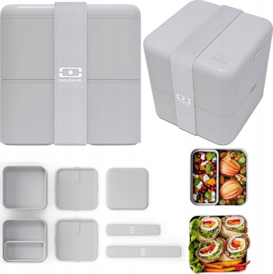 Monbento Monbento Bento Square Grey Coton szary