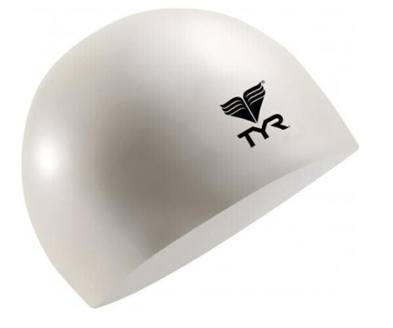 TYR Solid Latex Cap White Swimming Cap