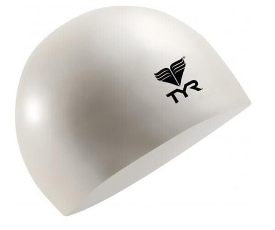 Белая латексная шапочка TYR Solid Tyr Solid Latex Cap для плавания 16+