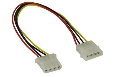 InLine Power Supply Extension Cable 4pin male / female 0.30m