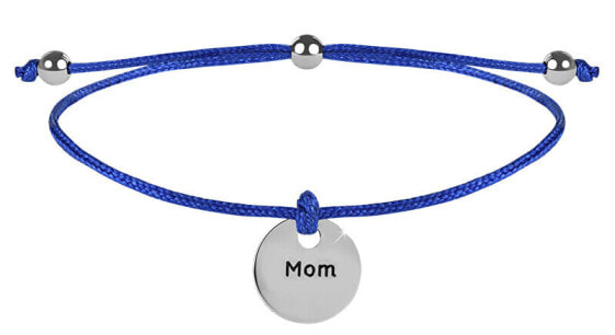 Corded Bracelet Mommy Blue / Steel