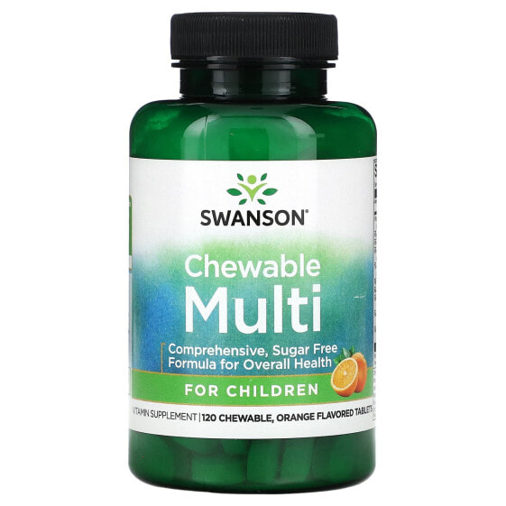 Витаминный комплекс для детей Swanson, грызуны, апельсиновые 120 жевательных таблеток
