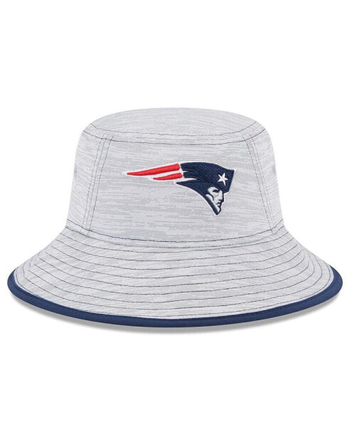 Men's Gray New England Patriots Game Bucket Hat