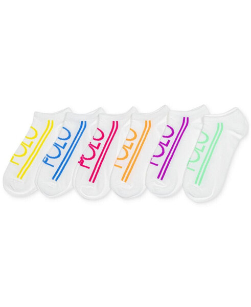 Women's 6-Pk. Double Striped Low Cut Socks