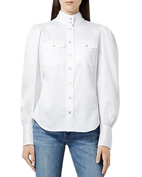 The Kooples Women's Cotton Shirt High Neck 1 US XS
