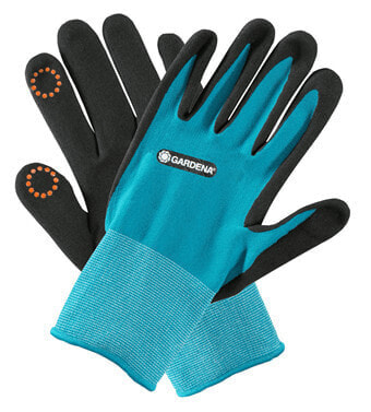 Gardena 11513-20, Gardening gloves, Black, Blue, XL, Nitril, Polyester, 42% polyester, 55% nitrile, 3% elastane