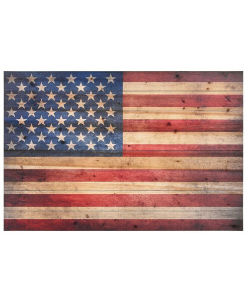 'American Dream' Arte De Legno Digital Print on Solid Wood Wall Art - 45" x 30"