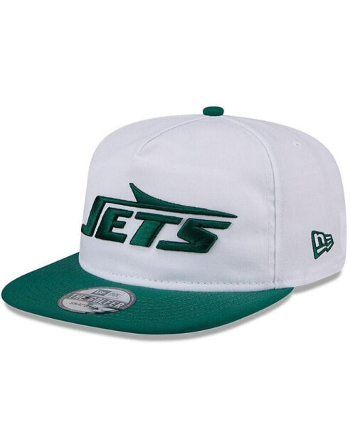 Men's White/Green New York Jets 2024 NFL Training Camp Golfer Snapback Hat