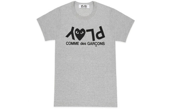 CDG Play 黑心倒字母Logo 短袖T恤 男款 灰色 / Футболка CDG Play Logo T AZ-T082-051-1