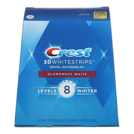 Crest, 3D Whitestrips, Glamorous White, комплект для отбеливания зубов, 28 полосок