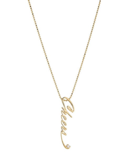 AVA NADRI script 'Cheers' Necklace in 18K Gold Plated Brass