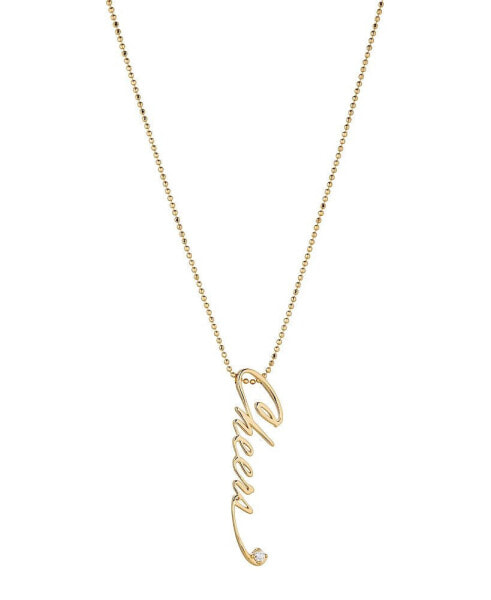 AVA NADRI script 'Cheers' Necklace in 18K Gold Plated Brass