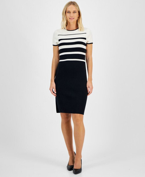 Women's Striped Short-Sleeve Dress