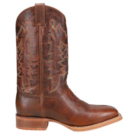 Ботинки мужские Justin Boots Carsen Embroidery Square Toe Cowboy коричневые Casual Boots CJ2030