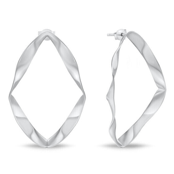 Statement silver earrings EA851W