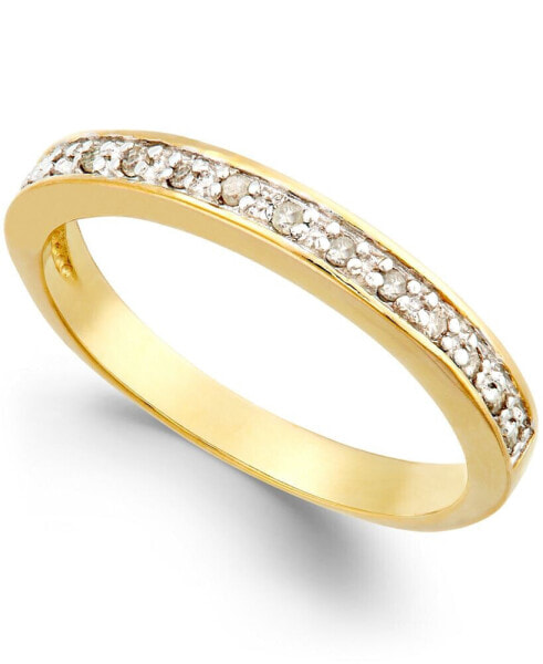 Кольцо Macy's Diamond Band in 18k Gold over Sterling Silver